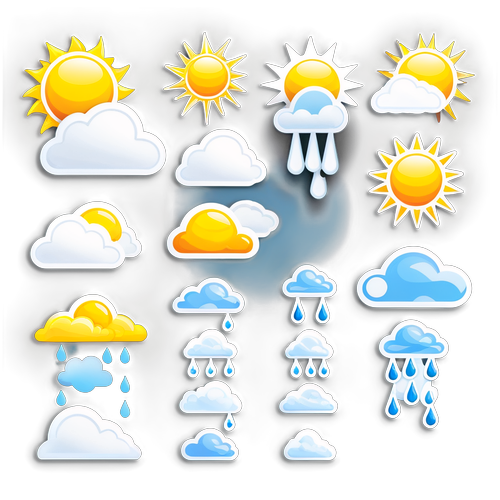 Autocolante prognoză meteo pentru București