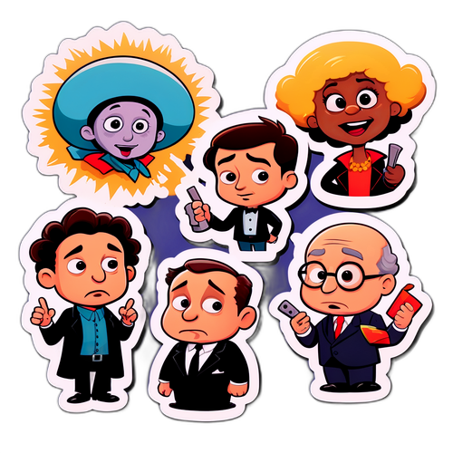 Humorvolle Cartooncharaktere aus dem neuen Eberhofer-Film