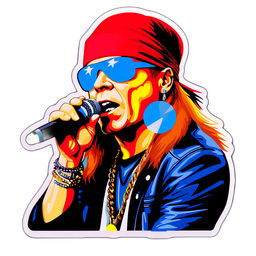 Sticker van Axl Rose in Concert