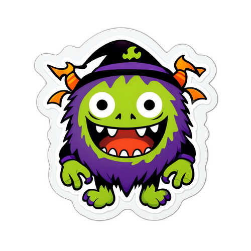 Adesivo de Monstro de Halloween