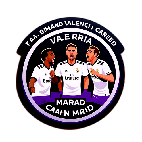 Ст Sticker з ілюстрацією матчу Валенсія – Реал Мадрид