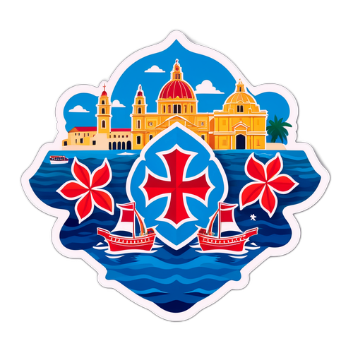 Malta'nın Güzelliklerini Temsil Eden Canlı Sticker