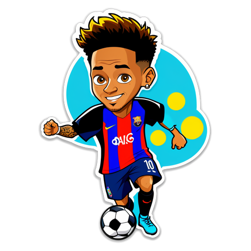 Sticker af Neymar i aktion