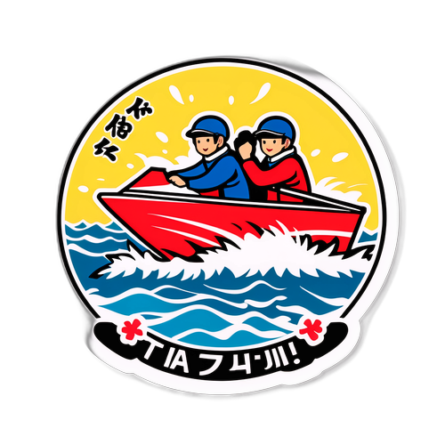 徳山ボートレースファンの喜びを表現したステッカー