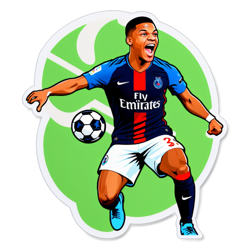 Stiker Kylian Mbappé dalam Aksi