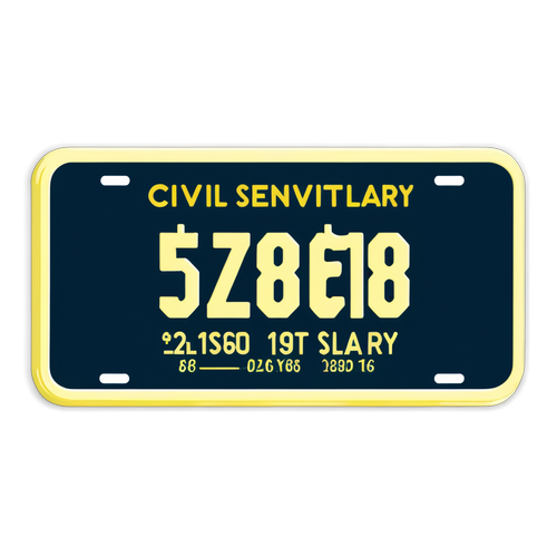 สติ๊กเกอร์รูปป้ายทะเบียน 'เงินเดือนข้าราชการ 2568'