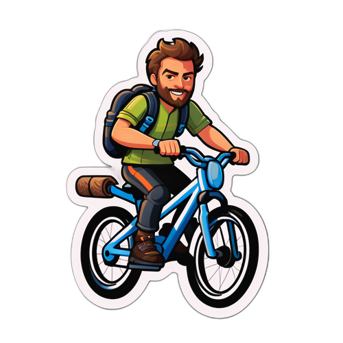 Autocollant d'Adam Harrison à vélo