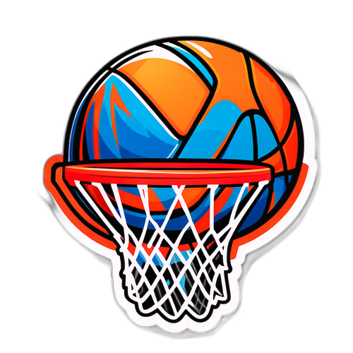 Basketbol Temalı Sticker Tasarımı