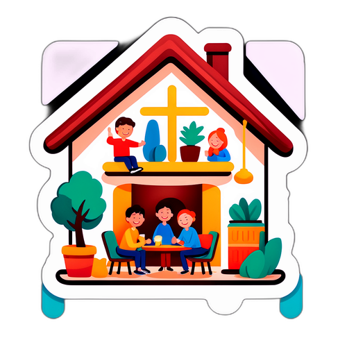 Gezellige Thuisomgeving Sticker