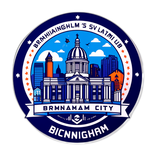 Stiker Merayakan Kota Birmingham