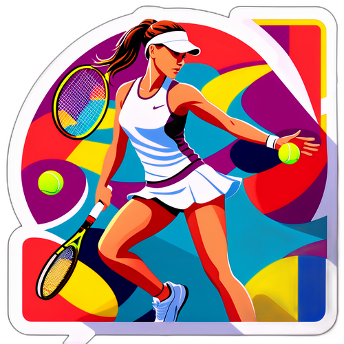 Veronika Kudermetova Mid-Serve Sticker