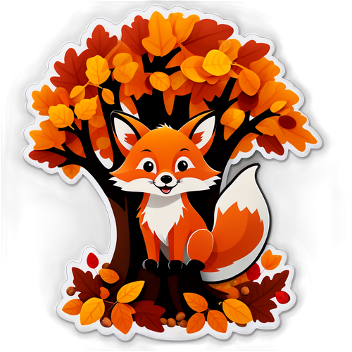 Autumn Whimsy: Playful Fox in the Fall