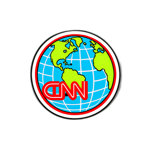 Sticker tematic de știri cu logo-ul CNN