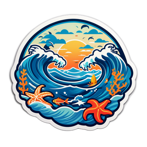 Sticker phong cách sưu tầm về bão nhiệt đới vùng Biển Đông