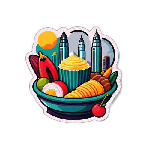 マレーシアの文化と風景をテーマにしたステッカー