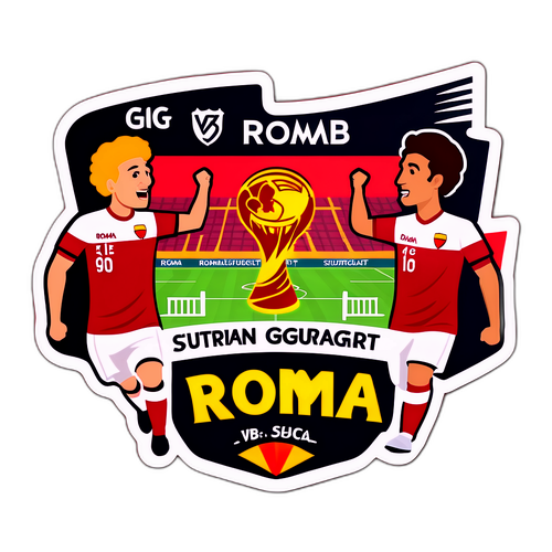 Stiker Sukan Roma vs VfB Stuttgart