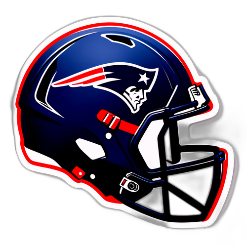 New England Patriots hjälm klistermärke