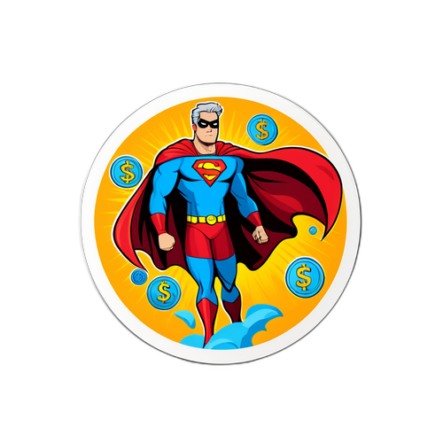 Ilustração do Dólar como Super-Herói