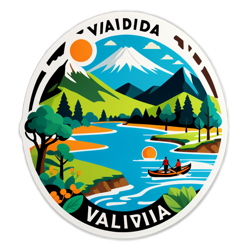 Valdivia: Aproveite a Natureza e o Esporte de Forma Esplêndida! Sticker Imperdível!