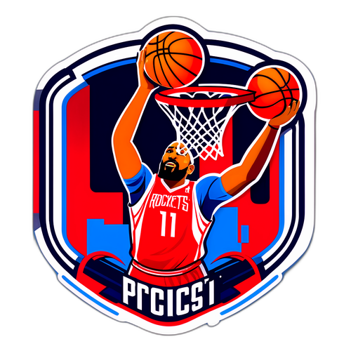 Sticker na may Temang Basketball: Rockets at Pistons