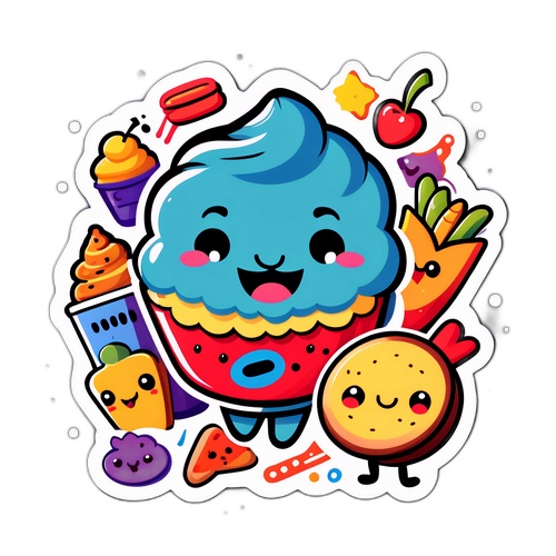 Schattige Cartoon Lec Sticker