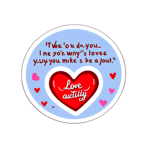 Romantisk Klistermærke inspireret af 'Love Actually'