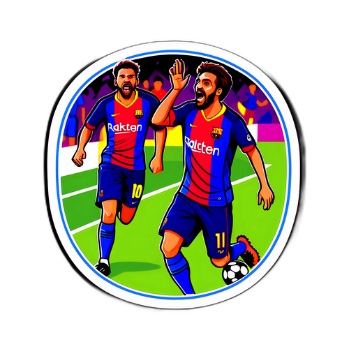 Stiker Tema Sepak Bola Rayakan Gol Menakjubkan