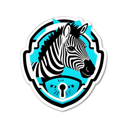 Нашивка с логотипом Downdetector в стиле зебры