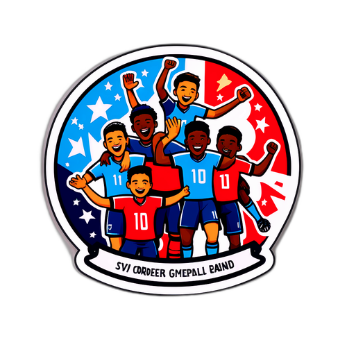 Sticker thể hiện sự phấn khích trong một trận bóng đá