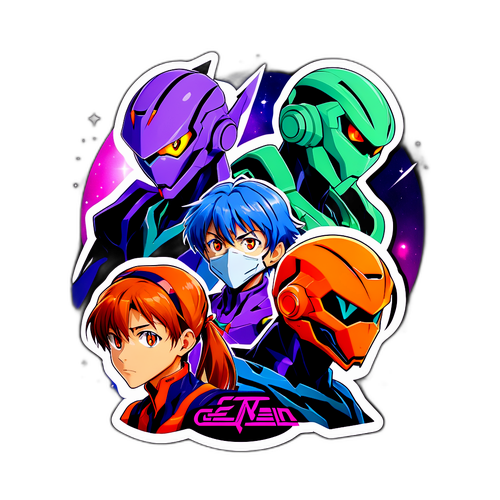 Karakter Terinspirasi Neon Genesis Evangelion dalam Pose Aksi Bergaya