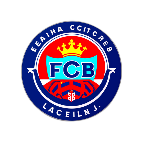 Design minimalist cu inițialele FCSB și un fotbal