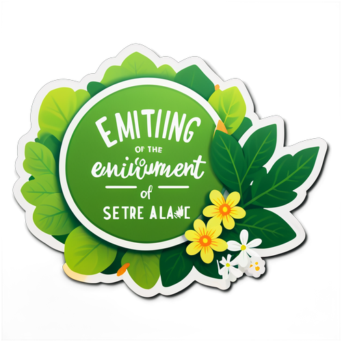 Un autocollant élégant sur l'importance de l'environnement