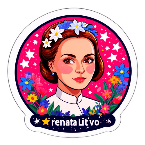 Наклейка с портретом Ренаты Литвиновой