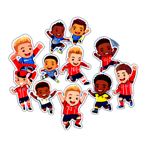Người chơi Chibi của Bayern Munich và Boca Juniors trong trận đấu, thể hiện sự vui mừng và quyết tâm