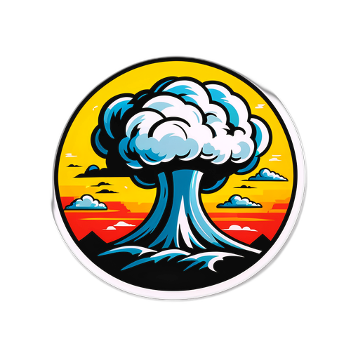 Tornado Warning Sign Sticker