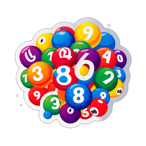Adesivo Divertido com Números Lotofácil 3609