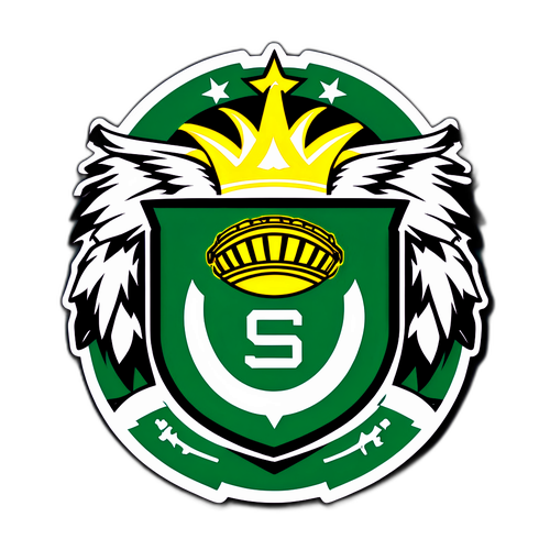 Juventude ve Santos Futbol Takımlarının Sembollerini Birleştiren Çıkartma Tasarımı