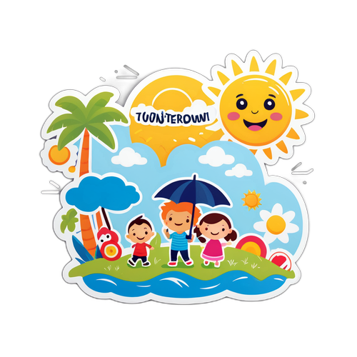 Solfylt Værscenarie med Kule Figurer