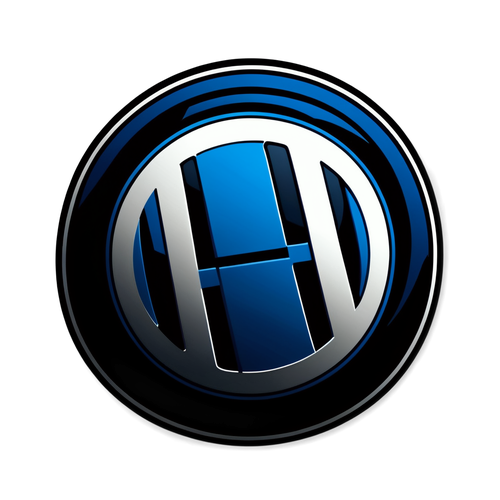 Modern Inter Logo Sticker