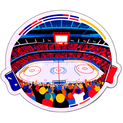 Stadion de hochei plin de fani