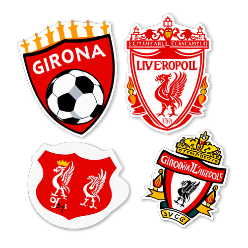 Stiker Pertandingan Girona vs Liverpool