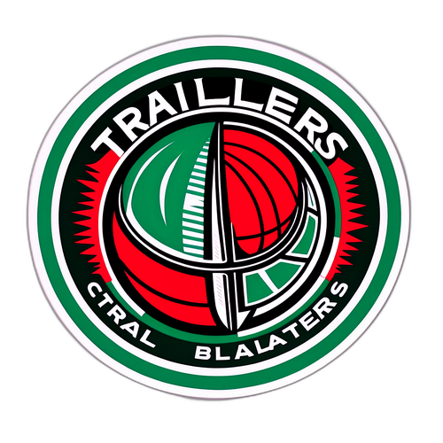 Calcomanía de baloncesto con logos de los Trail Blazers y Celtics