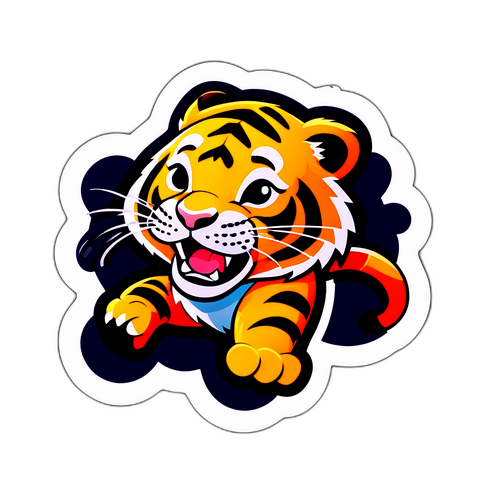 Hình dán hổ nhảy múa