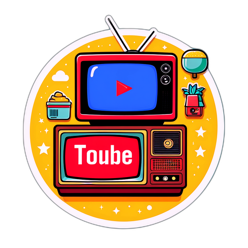 YouTube TV Vintage Sticker