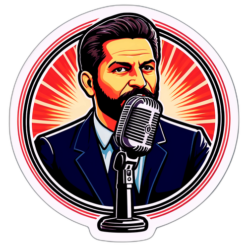 סיכום סמלי של סמי בר לב עם מיקרופון קלאסי