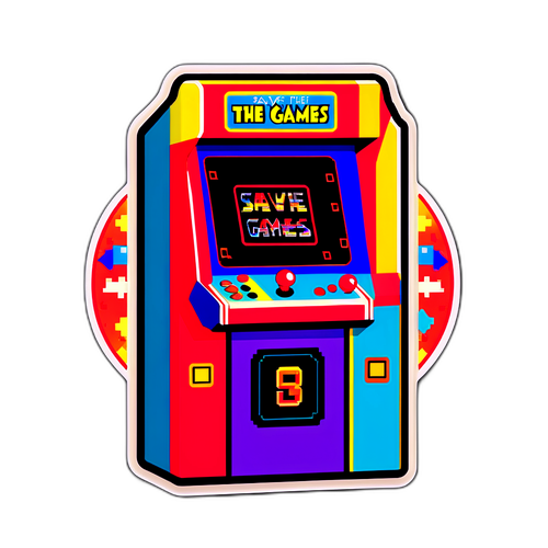 Vintage Arcade Game Sticker