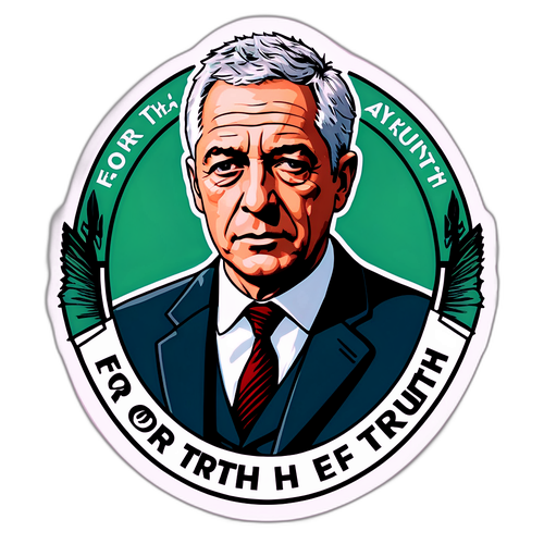 Наклейка с охотником на Эпштейна "За правду"