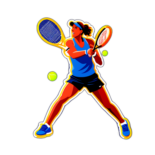 Fira US Open med en tennisspelare