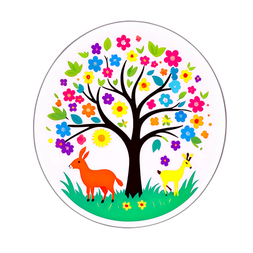 Vrolijke Lente Sticker