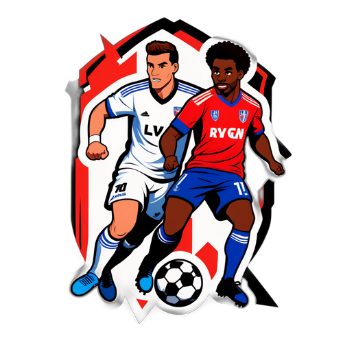 Dua Pemain Bola Sepak Kartun
